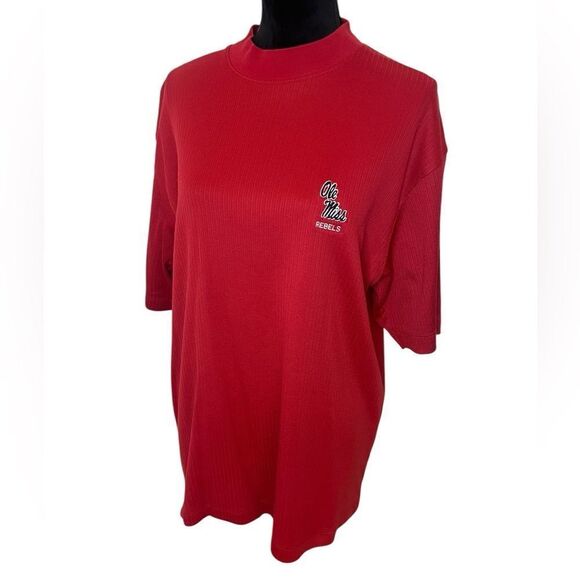 VINTAGE CUTTER & BUCK OLE MISS REBELS RED T-SHIRT MENS SIZE LARGE - Picture 7 of 7